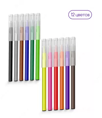  Berlingo yuviladigan flomasterlari Bir paytlar mushuk yashagan ekan  12 xil rang (Rasm - WP00612) - 
