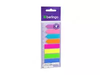 Berlingo bayroq xatchoplari  45*12/42*12 mm  8 ta neon rangdagi 25 ta varaq  chizgich va yevro ilgich bilan. (Mahsulot raqami: LSz_45128)