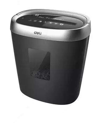 Qogoz maydalagich (tarmoq) Deli A4  5 varaq (9929-modda) Qora/kumush rang