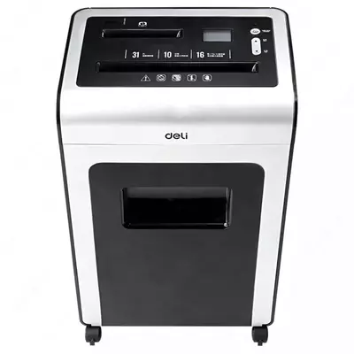  Qogoz maydalagich (tarmoq) Deli A4  270 Vt  16 litr. (9917-modda) Qora/kumush rangli - 