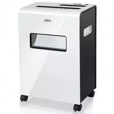   Qogoz maydalagich (tarmoq) Deli A4  190 Vt  8 litr. (Art. - 9911) Oq/qora
