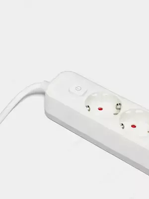   Deli kuchlanishdan himoya qiluvchi uzatma kabeli (kalit)  5 ta rozetka  1.8 m  16 A  3680 Vt (437-ET mahsuloti) Oq rang
