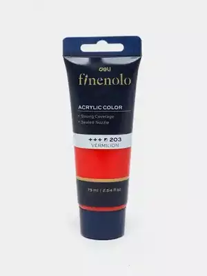 Deli EC75-BE 75 ml tubadagi akril bo‘yoq (brilliant-qizil)