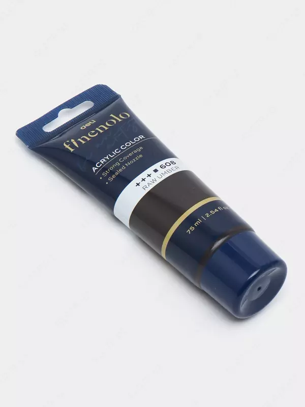 Deli EC75-RU 75 ml tubadagi akril bo‘yoq (jigarrang / Raw Umber)