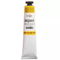 Краска акриловая художественная Гамма Студия  46мл  туба  кадмий желтый средний (имит.)