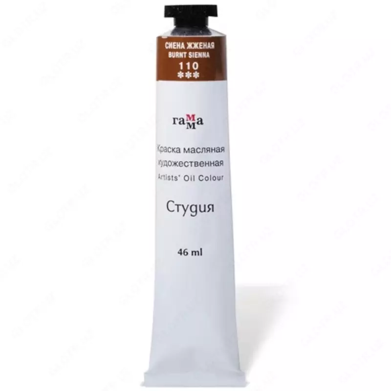 Gamma "Studiya" moyli badiiy bo‘yoq, 46 ml, kuydirilgan siena