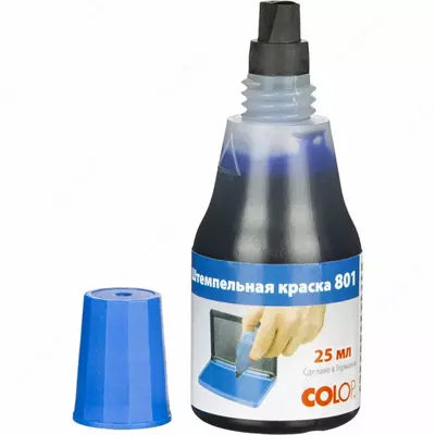 COLOP 809 tez quriydigan shtempel bo‘yog‘i, 25 ml, ko‘k