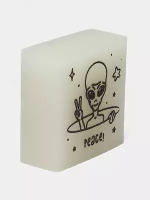 Ластик Berlingo "Aliens", прямоугольный, 28×28×12 мм, флуоресцентный