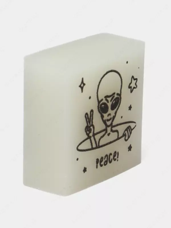 Ластик Berlingo "Aliens", прямоугольный, 28×28×12 мм, флуоресцентный