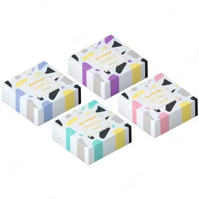 Ластик Berlingo "Sparkle", прямоугольный, цвета ассорти, 34*34*12мм