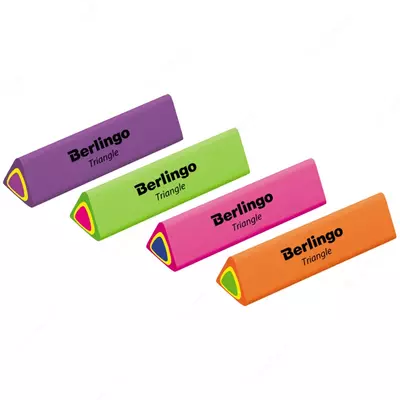 Berlingo "Triangle" uchburchak shakldagi termoplastik rezinali o‘chirg‘ich, 44×15×15 mm
