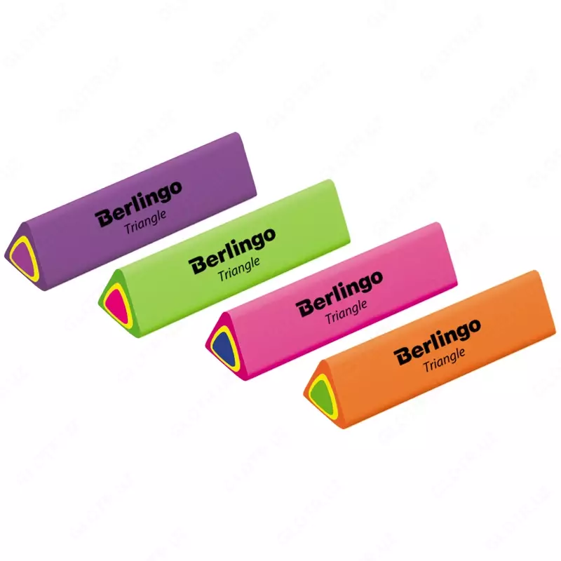 Berlingo "Triangle" uchburchak shakldagi termoplastik rezinali o‘chirg‘ich, 44×15×15 mm