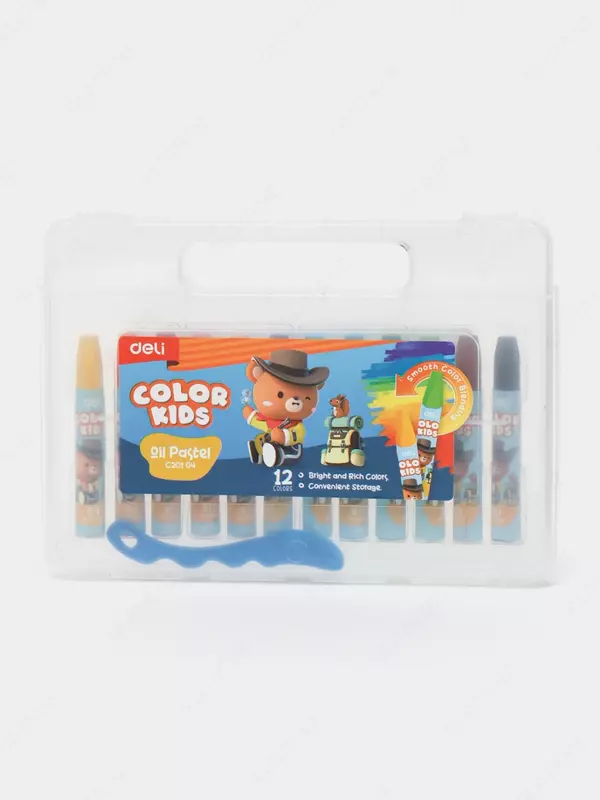 Мелки пастельные 12цв. 20104 Deli