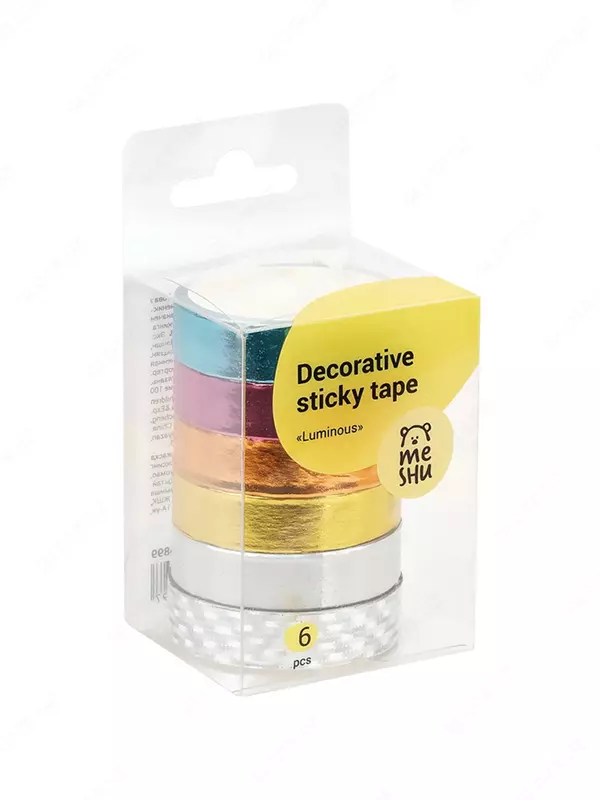 Набор клейких декоративных лент MESHU "Luminous", 6шт