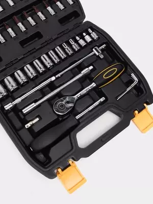 Набор торцевых головок 1/4" 46шт EDL1046 Deli