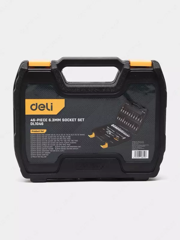 Набор торцевых головок 1/4" 46шт EDL1046 Deli