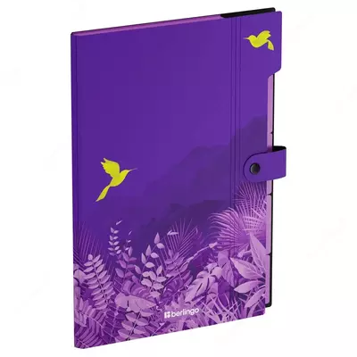 Папка для тетрадей на резинке Berlingo "Flower Art" А5+, 600мкм, с рисунком