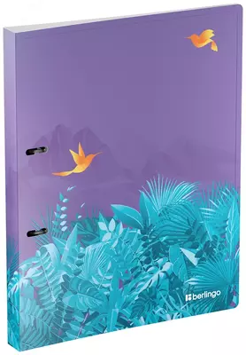 Папка на 2 кольцах Berlingo "Flower Art", А4, 24мм, 600мкм, с рисунком, D-кольца, с внутр. карманом