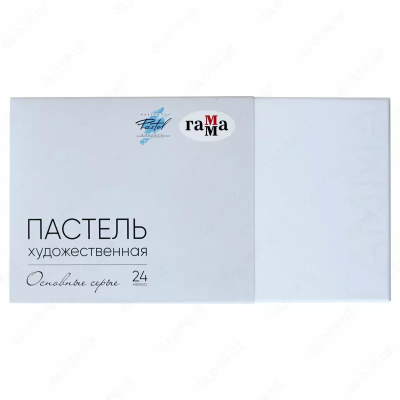 Пастель художественная Гамма, 12 серых цветов, картон. упак.