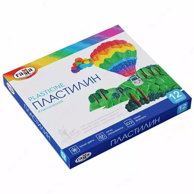 Пластилин Гамма "Классический", 12 цветов, 240г, со стеком, картон