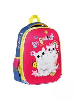 Ранец ArtSpace School Friend "Cute Cats" 39*30*18см, 2 отделения, 2 кармана, анатомическая спинка