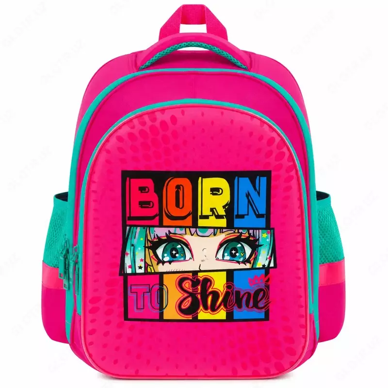 Ранец ArtSpace School Friend Light "Born to Shine" 35*29*12см, 2 отделения, 2 кармана, анатомическая спинка