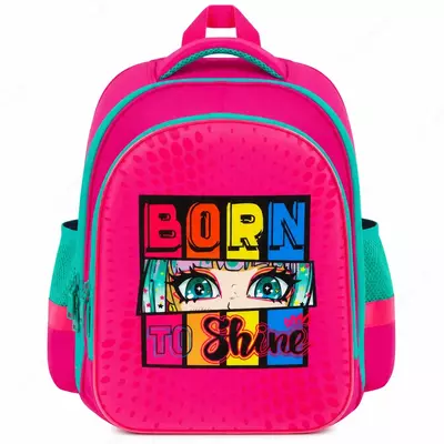 Ранец ArtSpace School Friend Light "Born to Shine" 35*29*12см, 2 отделения, 2 кармана, анатомическая спинка