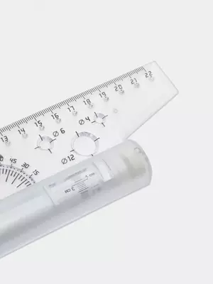 Рейсшина 22см Стамм, пластиковый ролик