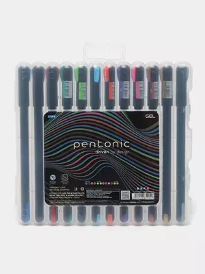 Ручка гелевая Pentonic Gel 0.6-1.0мм 12 цв. Linc в блистере