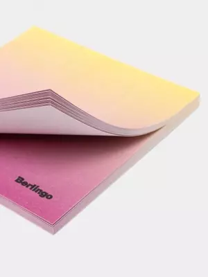 Самоклеящийся блок Berlingo "Ultra Sticky.Radiance",75*75мм,50л, голубой/зеленый градиент