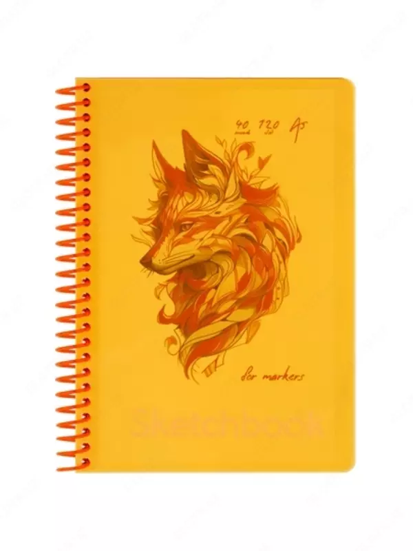 Скетчбук 40л., А5 BG "Neon. Orange", на гребне, маркерная бумага 120г/м2