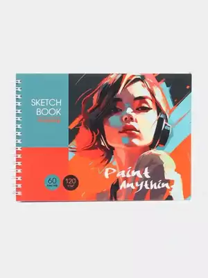 Скетчбук 60л. А5 на гребне BG "Яркие краски", 120г/м2