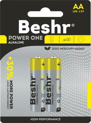 Батарейки BESHR POWER ONE ALKALINE АА 2В