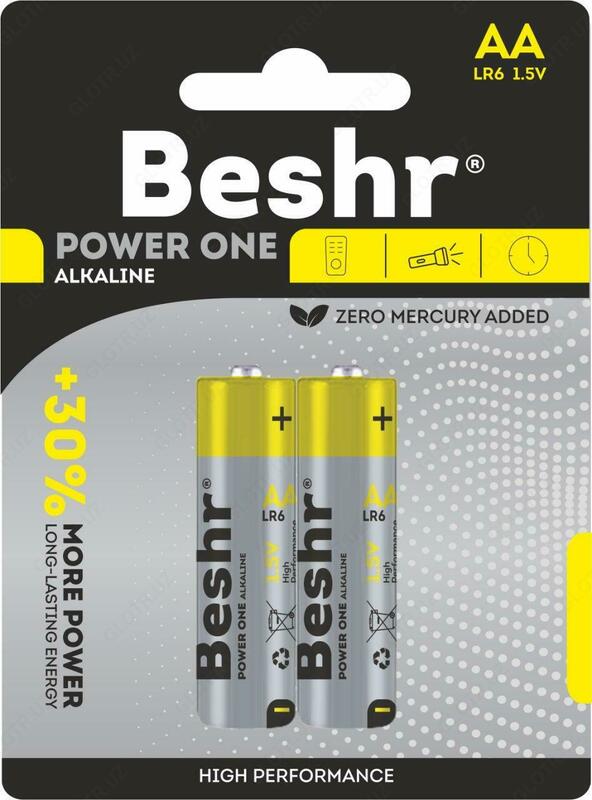 Батарейки BESHR POWER ONE ALKALINE АА 2В