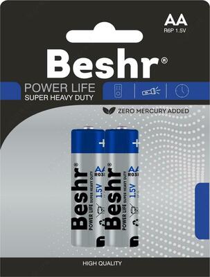 Батарейки BESHR POWER LIFE super heavy duty R6P 1.5V