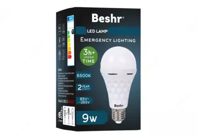 Beshr Led лампа с аккумулятором 9W (3часа)+