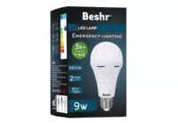 Beshr Led лампа с аккумулятором 9W (3часа)+