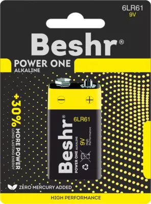  Батарейка Beshr Power One Alkaline 9V - 