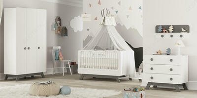 Мебель для новорождённых "BABY CUTE" (серая) Турция