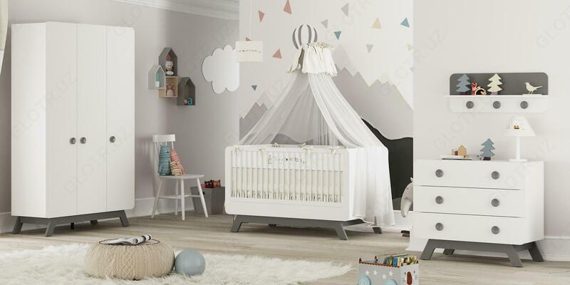 Мебель для новорождённых "BABY CUTE" (серая) Турция