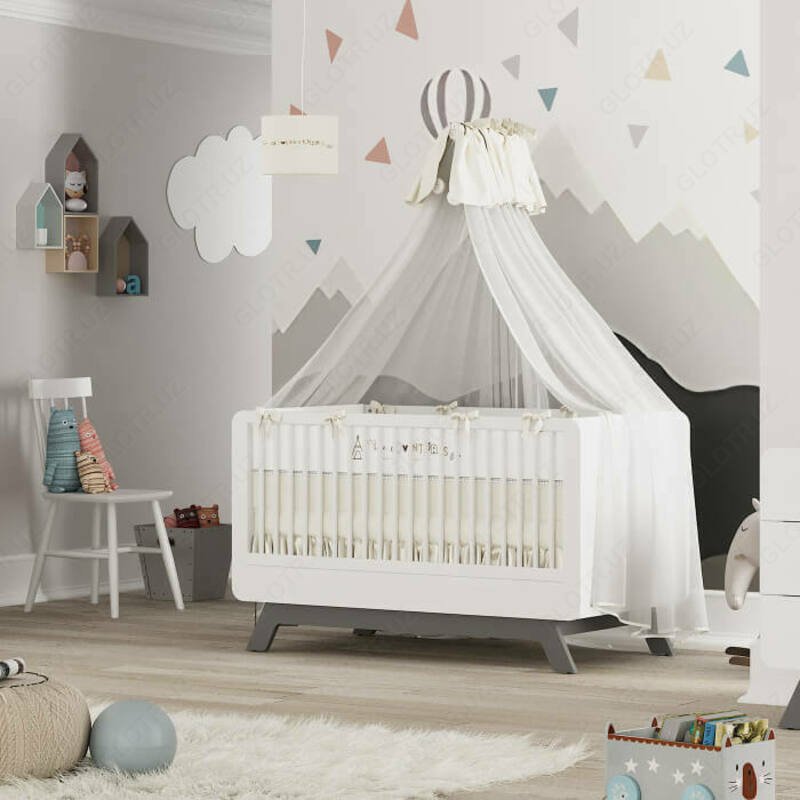 Мебель для новорождённых "BABY CUTE" (серая) Турция