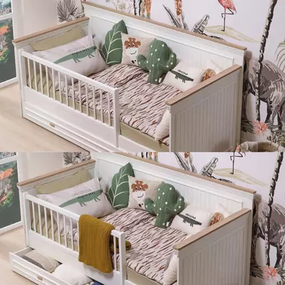 Кровать "Monte" со съемным бортиком 🇹🇷 от Almila toddler + Tente Оптом и розница