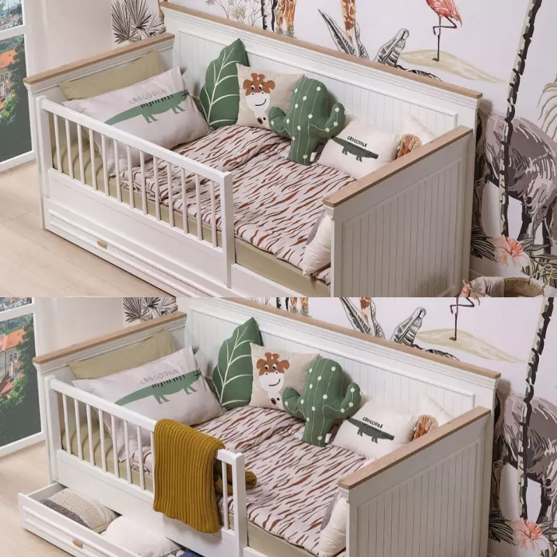 Кровать "Monte" со съемным бортиком 🇹🇷 от Almila toddler + Tente Оптом и розница