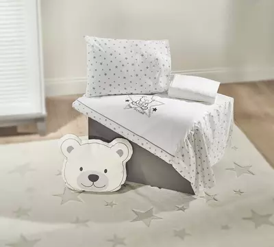 Комплект постельного белья и бортики Sofy Grey