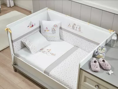 Комплект постельного белья и бортики Mia Bebek