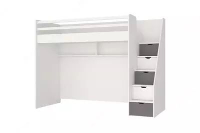 Двухъярусная кровать c лестницей из коллекции NEO 🇹🇷 с рабочей зоной