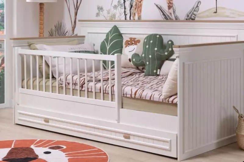Поручень кровати с забором Pearl Cream (138,5x57 см)
