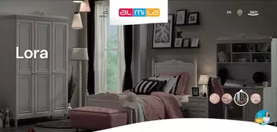 Uch eshikli shkaf Almila "Lora" (Turkiya) Oq