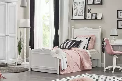 Подростковая кровать Almila "Lora Karyola" 120 х 200 см (Турция) Белая