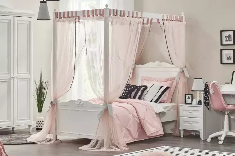 Тумбочка прикроватная Almila "Lora" 47 х 45.8 х 54.5 см (Турция) Белая Только в розницу